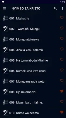 NYIMBO ZA KRISTO android App screenshot 3